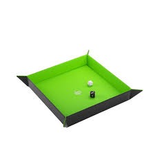 Magnetic Dice Tray - Square Black/Green